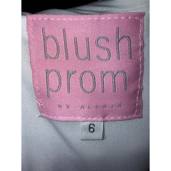 Blush by Alexa 11000 Flirty 2pc Prom Dress Gown White sparkly rhinestones size 6 - Picture 5 of 9